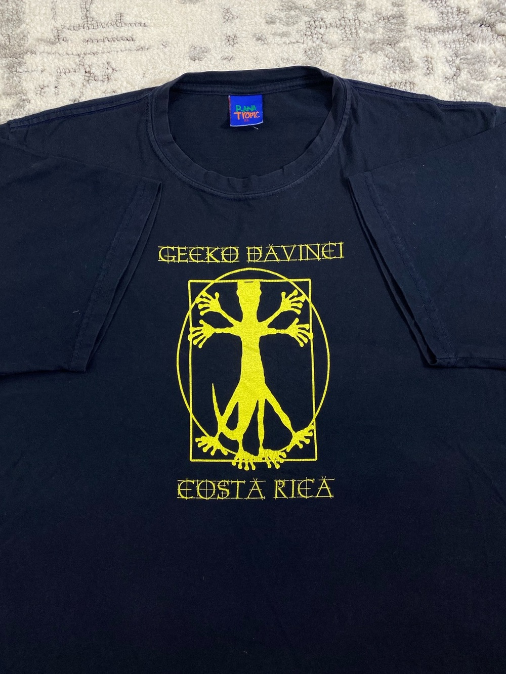 Vintage Gecko Davinci Parody Art Tee Shirt